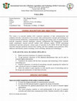 Research paper thumbnail of Course Outline: CSC 466  Data Communication and Networking Lab