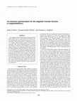 Research paper thumbnail of An invariant representation for the magnetic transfer function in magnetotellurics