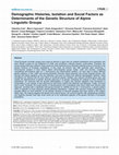 Research paper thumbnail of Demographic Histories, Isolation and Social Factors as Determinants of the Genetic Structure of Alpine Linguistic Groups