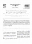 Research paper thumbnail of Crystal orientation in Bi-based superconducting glass-ceramics prepared in high magnetic field