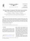 Research paper thumbnail of Thermal poling of transparent TeO 2-based nanocrystallized glasses and enhanced second harmonic generation