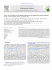 Research paper thumbnail of Effects of starch filler on the physical properties of lyophilized calcium-alginate beads and the viability of encapsulated cells