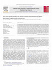 Research paper thumbnail of New drop weight analysis for surface tension determination of liquids