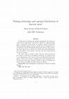 Research paper thumbnail of Fishing Technology and Optimal Distribution of Harvest Rates