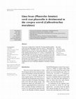 Research paper thumbnail of Lima bean (Phaseolus lunatus) seed coat phaseolin is detrimental to the cowpea weevil (Callosobruchus maculatus