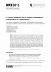 Research paper thumbnail of Physical Modeling Tool to Support Collaborative Interpretation of Conversations