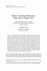 Research paper thumbnail of Infants' Listening Preferences: Baby Talk or Happy Talk