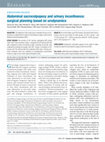 Research paper thumbnail of Abdominal sacrocolpopexy and urinary incontinence: surgical planning based on urodynamics