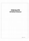 Research paper thumbnail of FISCALITE INTERNATIONALE