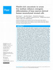 Research paper thumbnail of Platelet-rich concentrate in serum free medium enhances osteogenic differentiation of bone marrow-derived human mesenchymal stromal cells