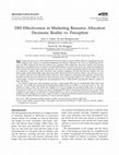 Research paper thumbnail of DSS Effectiveness in Marketing Resource Allocation Decisions: Reality vs. Perception