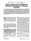 Research paper thumbnail of First in, First out? The Effects of Network Externalities on Pioneer Survival