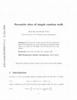 Research paper thumbnail of Favourite sites of simple random walk