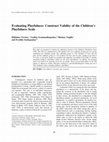 Research paper thumbnail of Evaluating Playfulness: Construct Validity of the Children's Playfulness Scale