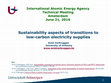 Research paper thumbnail of IAEA Sustainability aspects of transitions to low-carbon electricity supplies