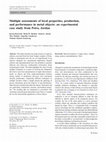 Research paper thumbnail of Multiple assessments of local properties, production, and performance in metal objects: an experimental case study from Petra, Jordan