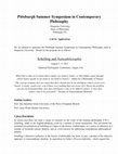 Research paper thumbnail of PSSCP 2013: Schelling and Naturphilosophie