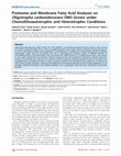 Research paper thumbnail of Proteome and Membrane Fatty Acid Analyses on Oligotropha carboxidovorans OM5 Grown under Chemolithoautotrophic and Heterotrophic Conditions