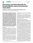 Research paper thumbnail of Accessing microbial diversity for bioremediation and environmental restoration