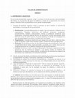 Research paper thumbnail of TALLER DE ADMINISTRACION UNIDAD I