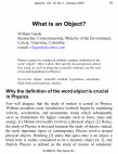 Research paper thumbnail of What is an object? Apeiron 10 (2003) 15 - 31