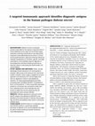 Research paper thumbnail of A targeted immunomic approach identifies diagnostic antigens in the human pathogen Babesia microti