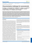 Research paper thumbnail of Characterization Challenges for Nanomaterials