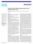 Research paper thumbnail of Frailty and type of death among older adults in China: prospective cohort study