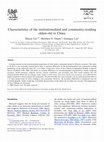 Research paper thumbnail of Characteristics of the institutionalized and community-residing oldest-old in China