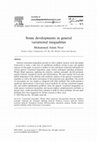 Research paper thumbnail of Some developments in general variational inequalities