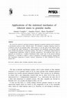 Research paper thumbnail of Applications of the statistical mechanics of inherent states to granular media