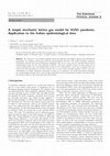 Research paper thumbnail of A simple stochastic lattice gas model for H1N1 pandemic. Application to the Italian epidemiological data