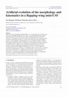 Research paper thumbnail of Artificial evolution of the morphology and kinematics in a flapping-wing mini-UAV