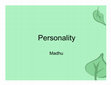 Research paper thumbnail of Personality