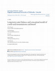 Research paper thumbnail of Long-term water balance and conceptual model of a semi-aridmountainous catchment