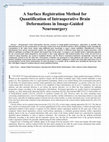 Research paper thumbnail of A Surface Registration Method for Quantification of Intraoperative Brain Deformations in Image-Guided Neurosurgery