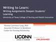 Research paper thumbnail of Writing to Learn: Writing Assignments Deepen Students' Learning