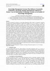 Research paper thumbnail of Information and Knowledge Management Knowledge Management Systems That Influence Sustainable Competitive Advantage amongst Humanitarian Agencies in Kenya-Case of Information Technology Systems as an Enabler of Knowledge Management