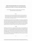 Research paper thumbnail of THE PALEOGRAPHY OF ANATOLIAN HIEROGLYPHIC STONE INSCRIPTIONS