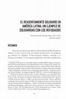 Research paper thumbnail of EL REASENTAMIENTO SOLIDARIO EN AMÉRICA LATINA: UN EJEMPLO DE SOLIDARIDAD CON LOS REFUGIADOS