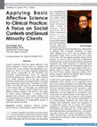 Research paper thumbnail of Applying Basic Affective Science to Clinical Practice: A Focus on Social Contexts and Sexual Minority Clients