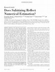 Research paper thumbnail of Does Subitizing Reflect Numerical Estimation?