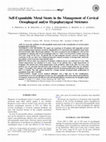 Research paper thumbnail of Self-Expandable Metal Stents in the Management of Cervical Oesophageal and/or Hypopharyngeal Strictures