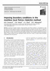 Research paper thumbnail of Imposing boundary conditions in the meshless local Petrov–Galerkin method