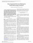 Research paper thumbnail of Data Supported Decision-Making for Renewable Energy Solutions