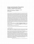 Research paper thumbnail of Cluster communication protocols for parallel-programming systems