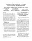 Research paper thumbnail of Evaluating design alternatives for reliable communication on high-speed networks