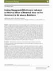 Research paper thumbnail of Linking management effectiveness indicators to observed effects of protected areas on fire occurrence in the Amazon rainforest