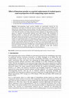 Research paper thumbnail of Effect of limestone powder as a partial replacement of crushed quarry sand on properties of self-compacting repair mortars