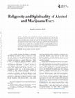 Research paper thumbnail of Religiosity and Spirituality of Alcohol and Marijuana Users